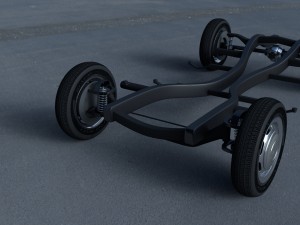 mercedes benz 190sl chassis 3D मॉडल