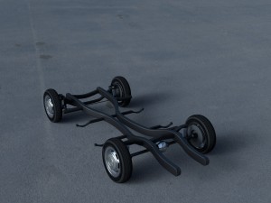 mercedes benz 190sl chassis 3D मॉडल