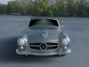 mercedes 190sl soft top Modello 3D