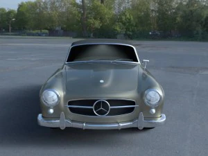 mercedes 190sl soft top 3D Model