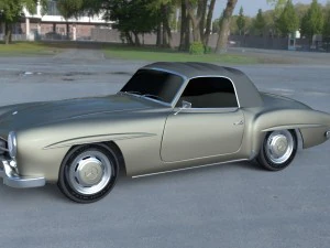 mercedes 190sl soft top 3D Model