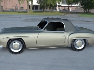mercedes 190sl soft top Modello 3D