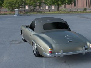mercedes 190sl soft top 3D Model