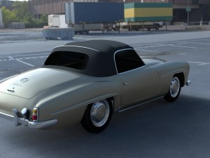 mercedes 190sl soft top Modello 3D