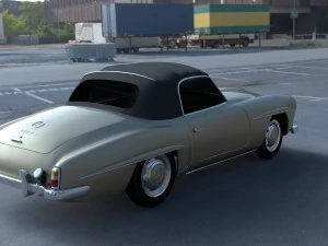 mercedes 190sl soft top 3D Model
