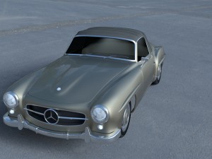 mercedes 190sl soft top Modello 3D