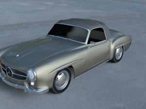 mercedes 190sl soft top Modello 3D