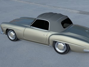 mercedes 190sl soft top Modello 3D