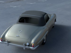 mercedes 190sl soft top Modello 3D