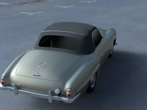 mercedes 190sl soft top 3D Model