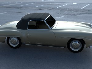 mercedes 190sl soft top Modello 3D
