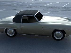 mercedes 190sl soft top 3D Model