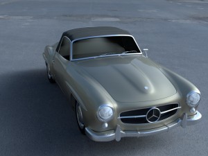 mercedes 190sl soft top Modello 3D