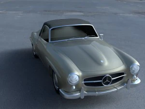 mercedes 190sl soft top 3D Model