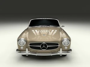 mercedes 190sl soft top 3D Model