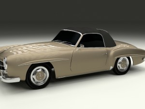 mercedes 190sl soft top Modello 3D