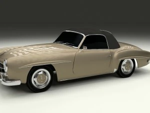 mercedes 190sl soft top 3D Model