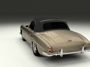 mercedes 190sl soft top Modello 3D