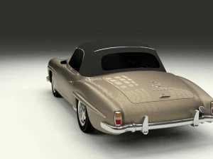 mercedes 190sl soft top 3D Model