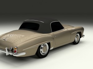 mercedes 190sl soft top Modello 3D