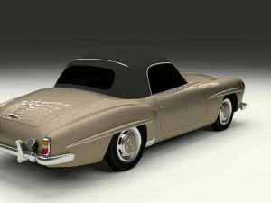 mercedes 190sl soft top 3D Model
