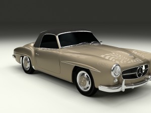 mercedes 190sl soft top Modello 3D