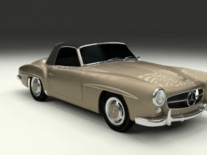 mercedes 190sl soft top 3D Model