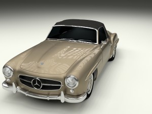 mercedes 190sl soft top Modello 3D