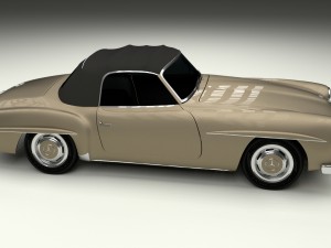 mercedes 190sl soft top Modello 3D