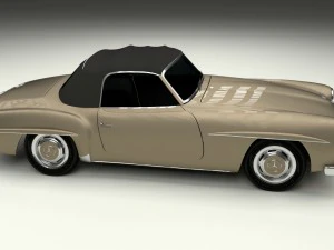 mercedes 190sl soft top 3D Model