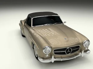 mercedes 190sl soft top 3D Model