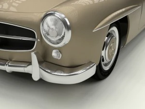 mercedes 190sl soft top 3D Model