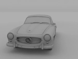 mercedes 190sl soft top 3D Model