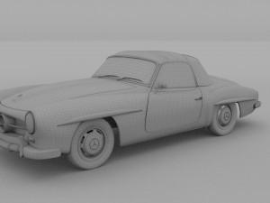 mercedes 190sl soft top Modello 3D