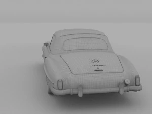 mercedes 190sl soft top 3D Model