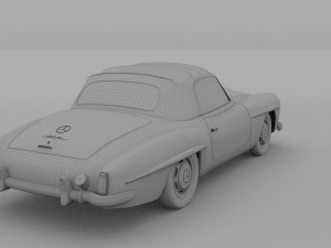 mercedes 190sl soft top Modello 3D