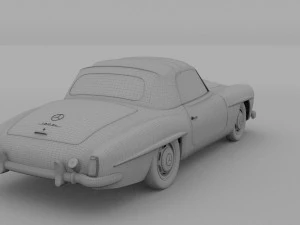 mercedes 190sl soft top 3D Model