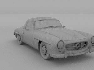 mercedes 190sl soft top Modello 3D