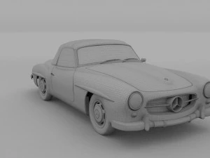 mercedes 190sl soft top 3D Model