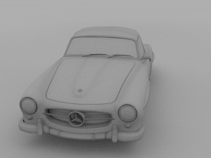 mercedes 190sl soft top Modello 3D