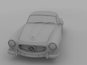 mercedes 190sl soft top 3D Model