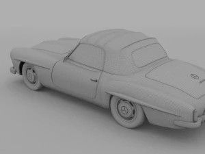 mercedes 190sl soft top 3D Model