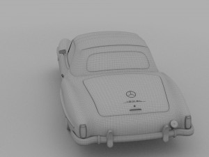 mercedes 190sl soft top Modello 3D