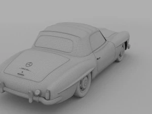 mercedes 190sl soft top 3D Model