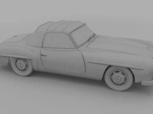 mercedes 190sl soft top 3D Model