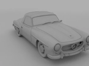 mercedes 190sl soft top 3D Model