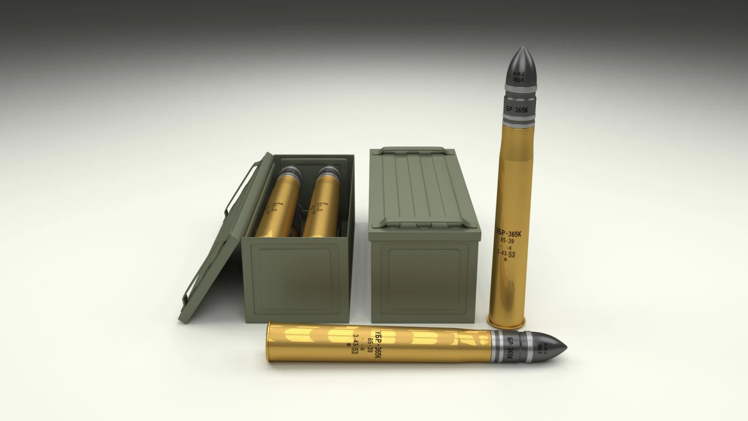 soviet 85mm shell 3D Model .c4d .max .obj .3ds .fbx .stl .blend