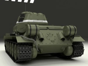 t-34-85 interior-engine bay full 3D Model