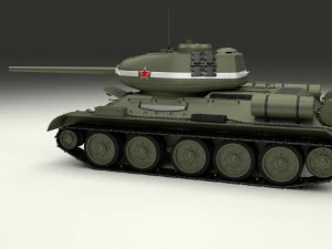 t-34-85 interior-engine bay full 3D Model
