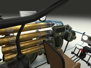 t-34-85 interior-engine bay full 3D Model